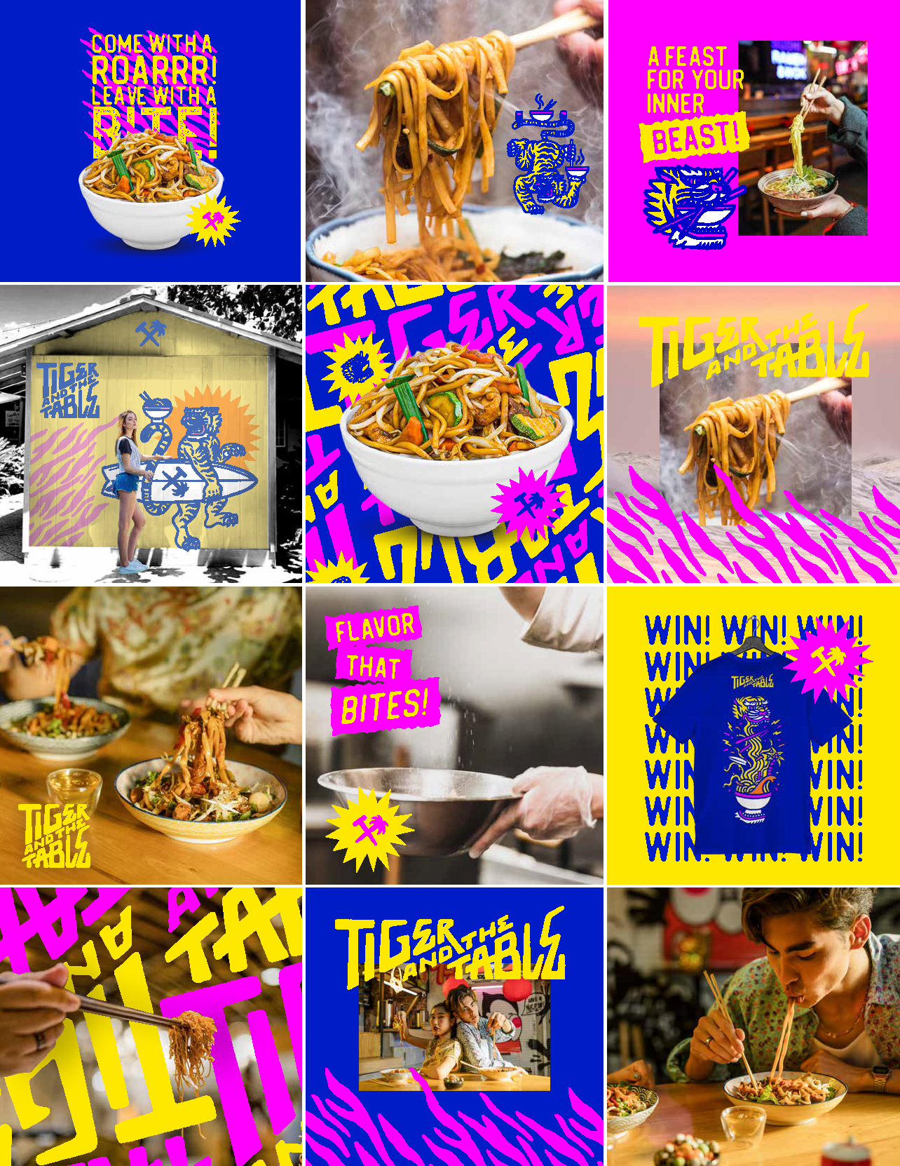 Tiger and the Table brand collage